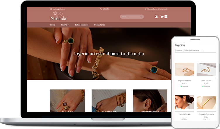 Captura de pantalla de cómo puede ser un diseño de tienda que nuestros expertos te crearían