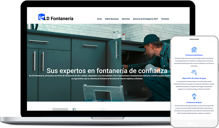 Captura de pantalla de cómo puede ser un diseño de página web que nuestros expertos te crearían