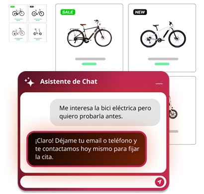 Peluquera cortando el pelo feliz porque el Chat IA responde al teléfono