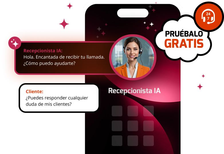 Prueba nuestra demo de Recepcionista IA. Ponla a prueba y descubre cómo respondería para tu proyecto