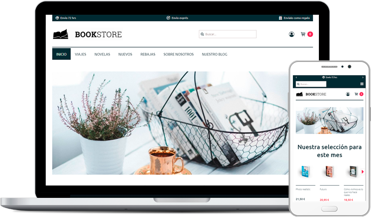 Ejemplo de diseño de Tienda Online de libros