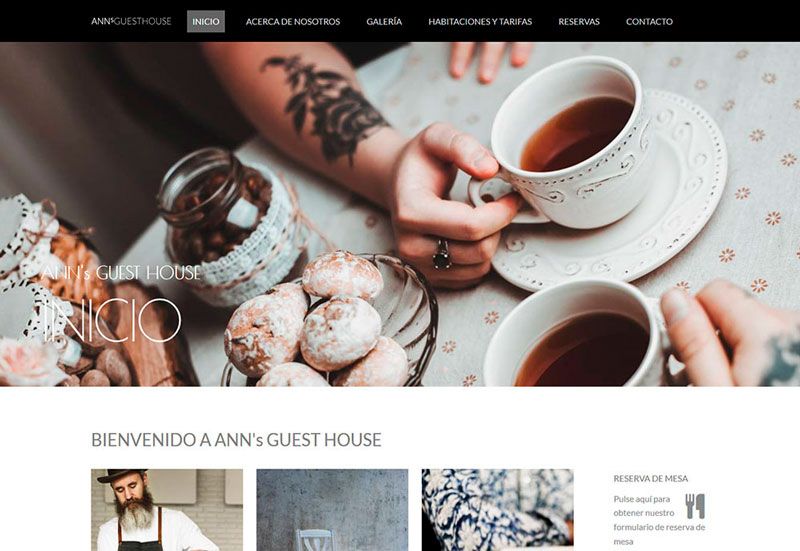 Ejemplo de diseño de página web de un hotel que puedes hacer con Mi Página Web