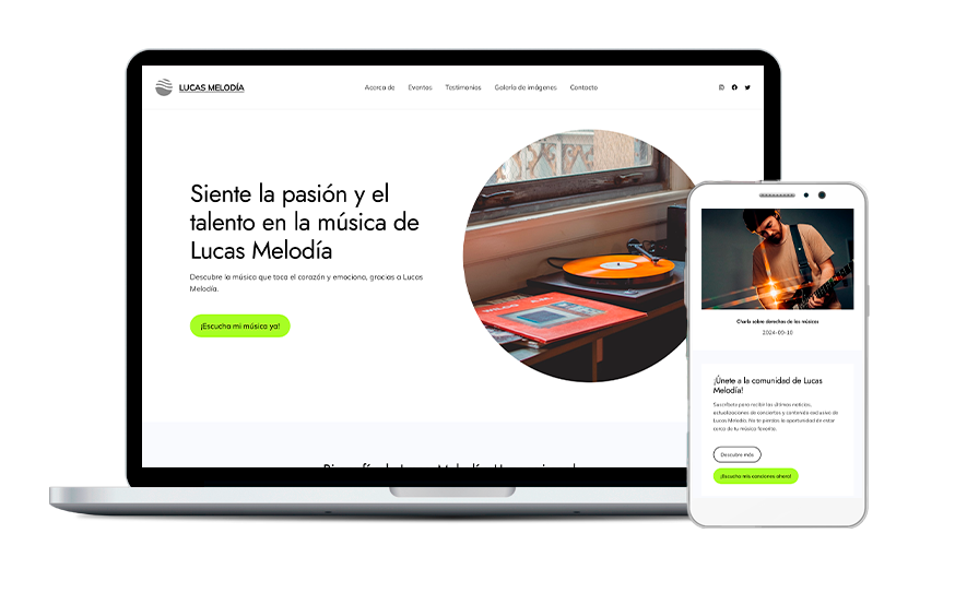 Ejemplo de diseño con WordPress de una web de diseño gráfico